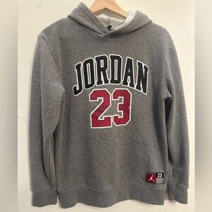 Jordan Gray Hoodie with Red Number kids‎ size XL #23